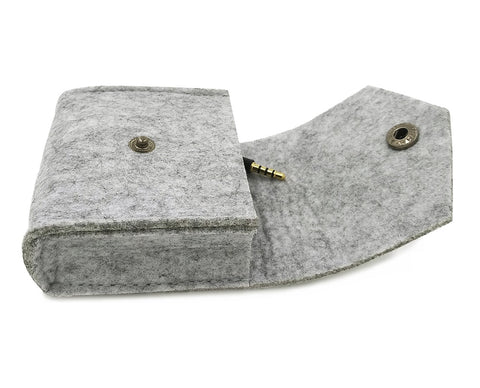 50 Pcs/lot Earphone Storage Bag Packing Felt Pouch Travel